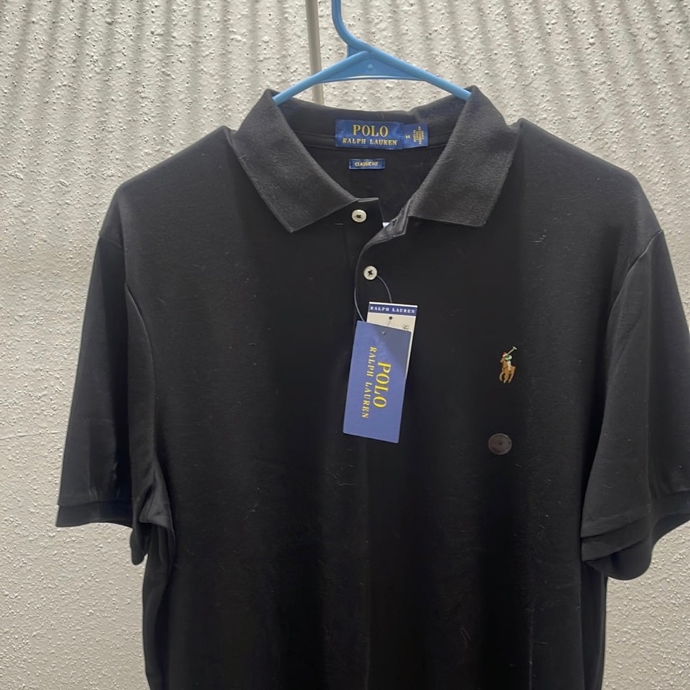 Black Polo Ralph Lauren collared shirt